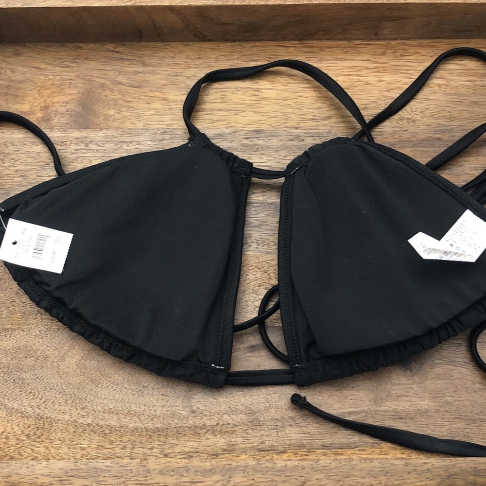 aerie Black Triangle String Bikini Top - Picture 3 of 4